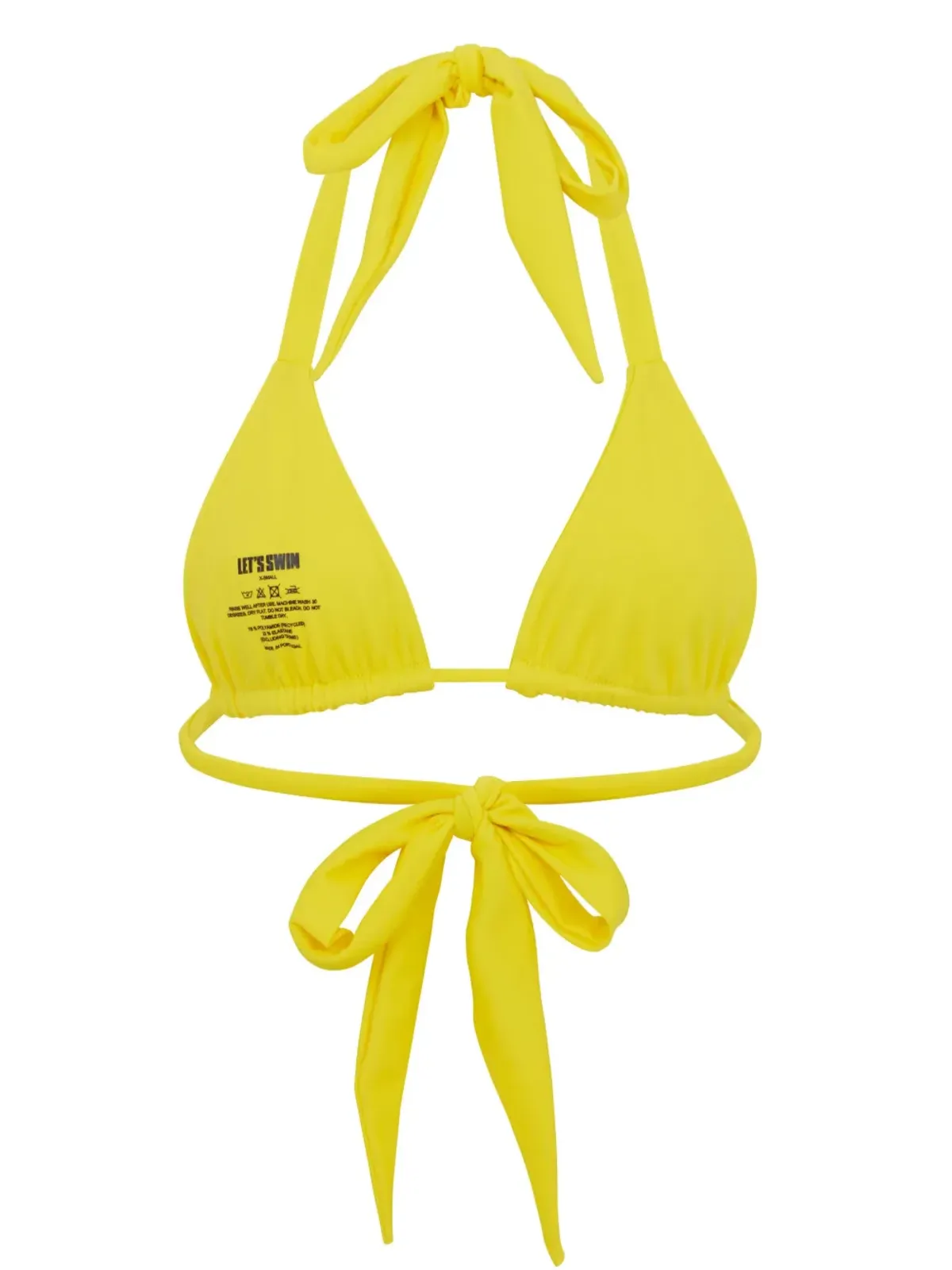 Let's Swim triangle-cup bikini top - Yellow - 画像4