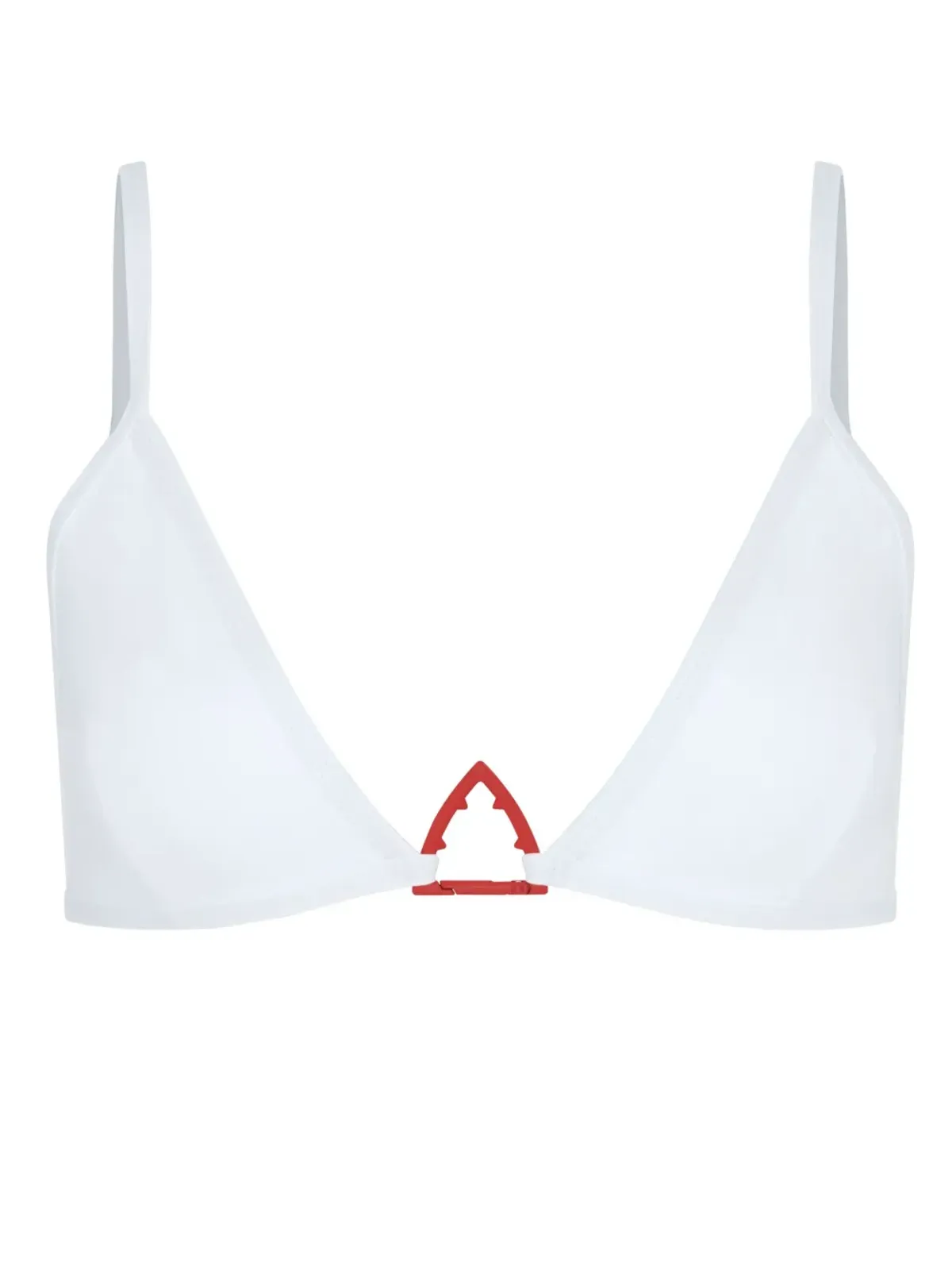 Let's Swim White Shark-logo bikini top - 画像3