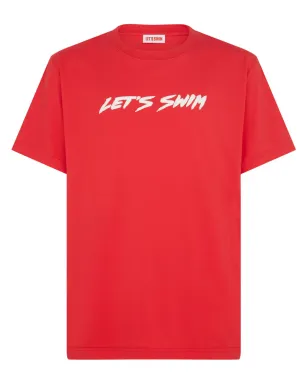 Let's Swim ロゴプリントTシャツ - サムネイル1