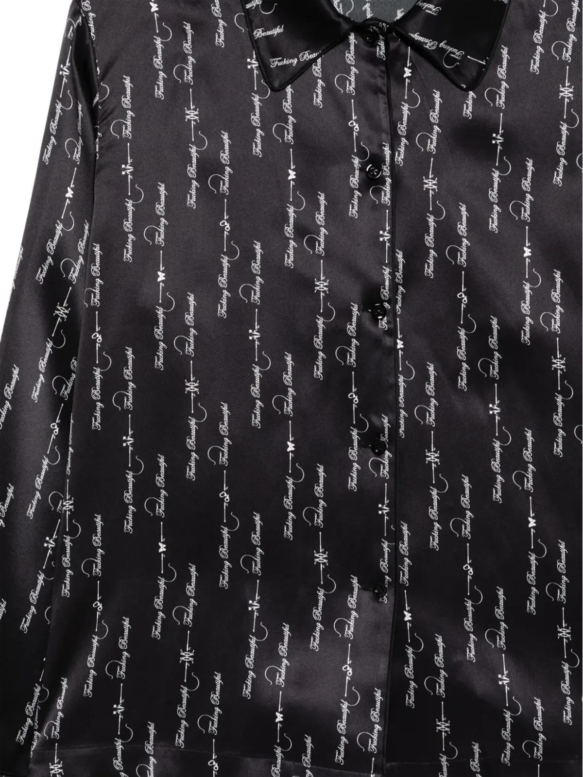 Kiki de Montparnasse シルク ラウンジ パジャマトップ ブラック - 画像3
