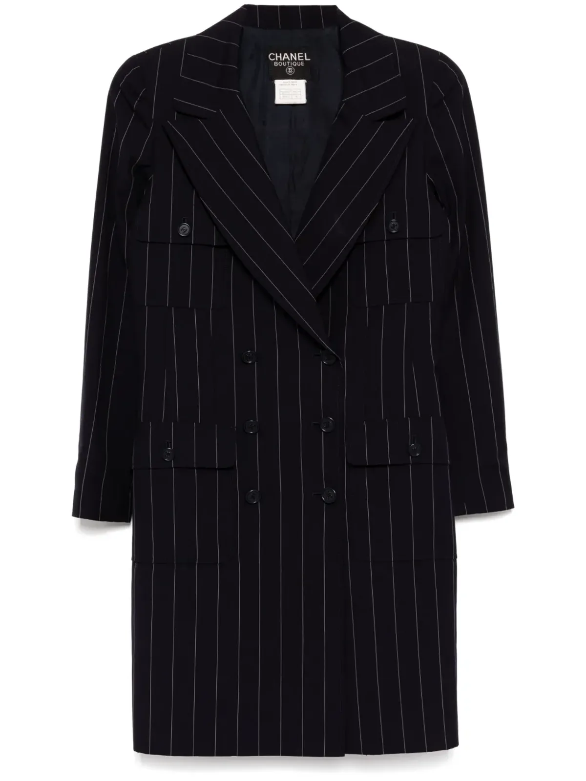 CHANEL ビンテージ 1997年 ダブルブレストジャケット ブルー - 画像1