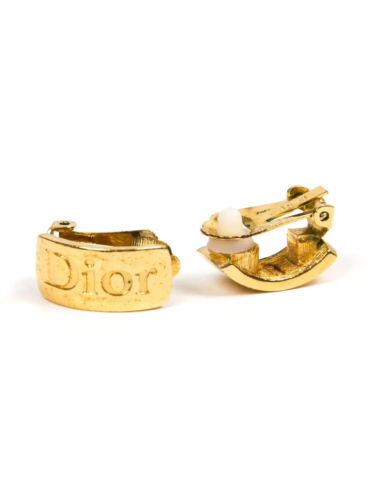 Christian Dior Pre-Owned 1990 ロゴ刻印 クリップオンイヤリング - ゴールド - 画像2