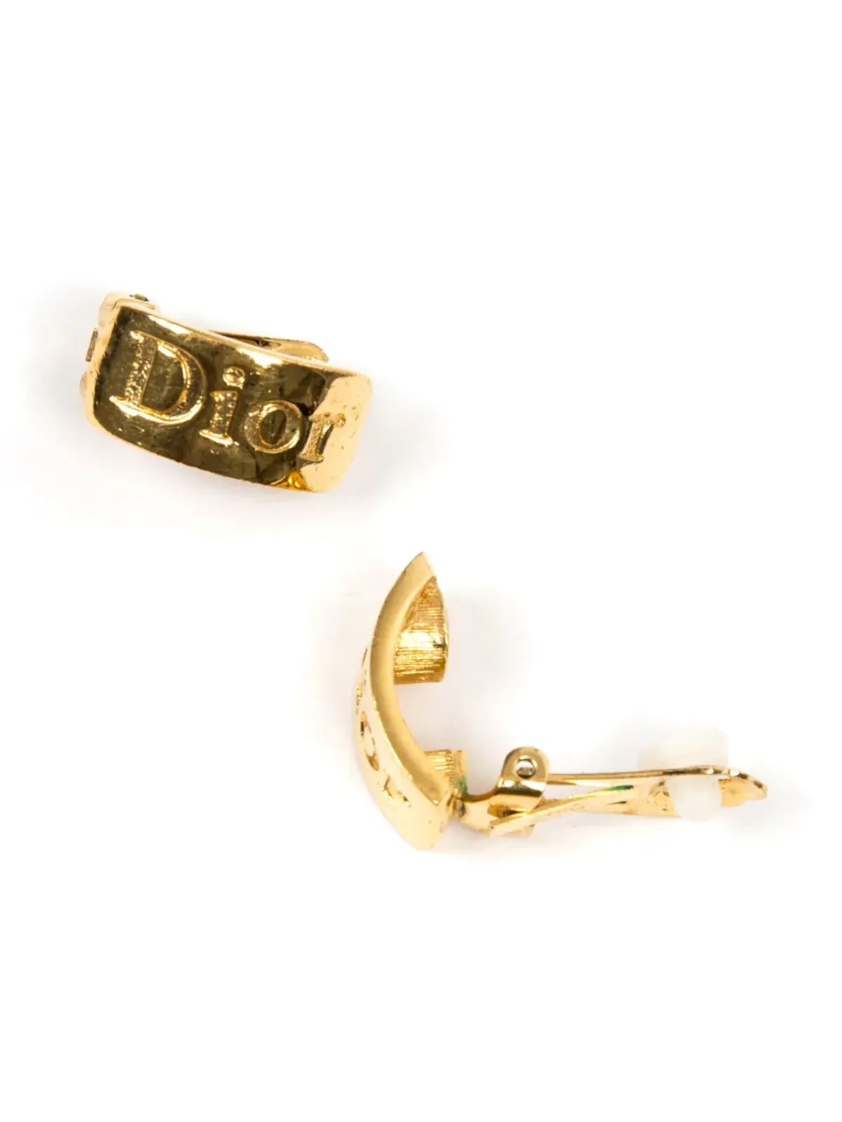 Christian Dior Pre-Owned 1990 ロゴ刻印 クリップオンイヤリング - ゴールド - 画像3