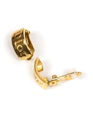 Christian Dior Pre-Owned 1990 ロゴ刻印 クリップオンイヤリング - ゴールド - サムネイル4