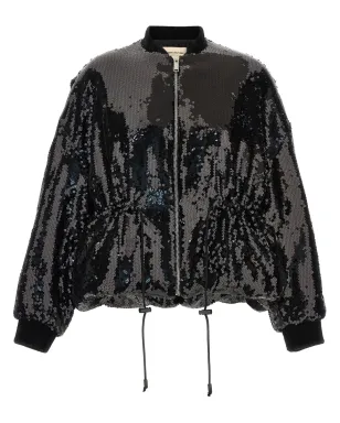 Alexandre Vauthier スパンコール付きボンバー ジャケット ブラック - サムネイル1