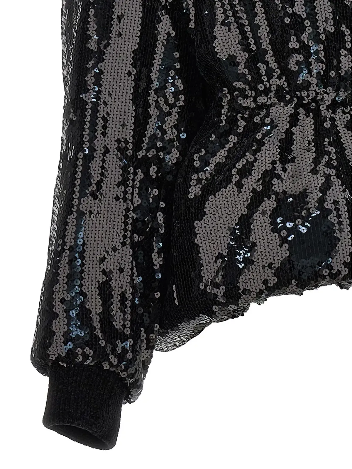 Alexandre Vauthier スパンコール付きボンバー ジャケット ブラック - 画像5