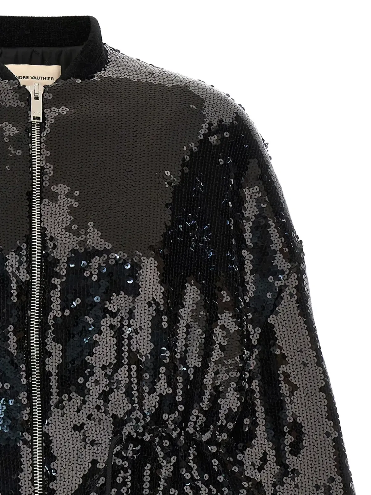 Alexandre Vauthier スパンコール付きボンバー ジャケット ブラック - 画像4