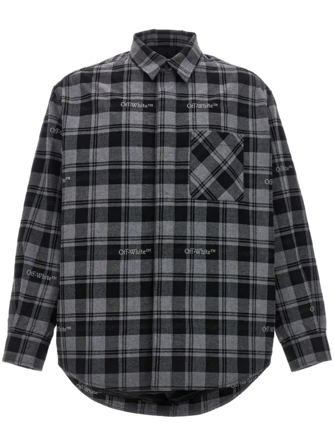 OFF-WHITE Off-White チェックシャツ - グレーの商品画像