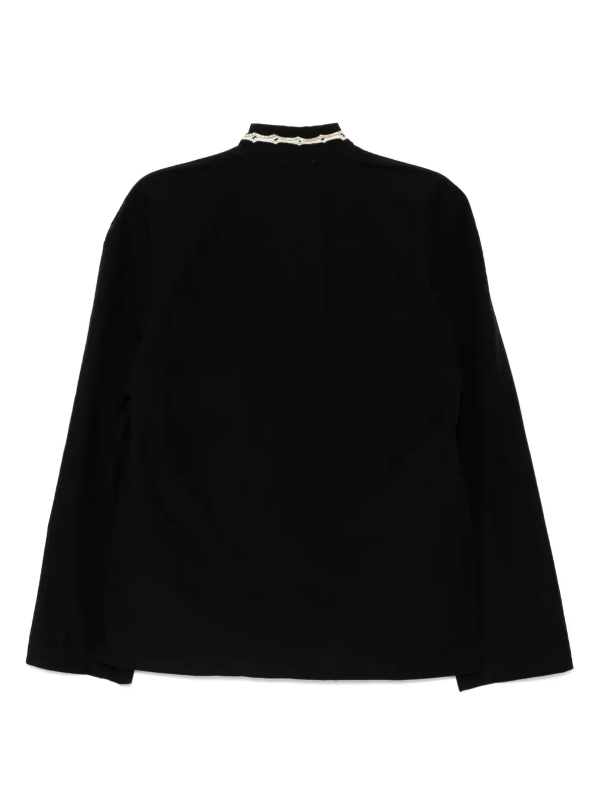 LEMAIRE 刺繍入りアスコット ブラウス - ブラック - 画像2