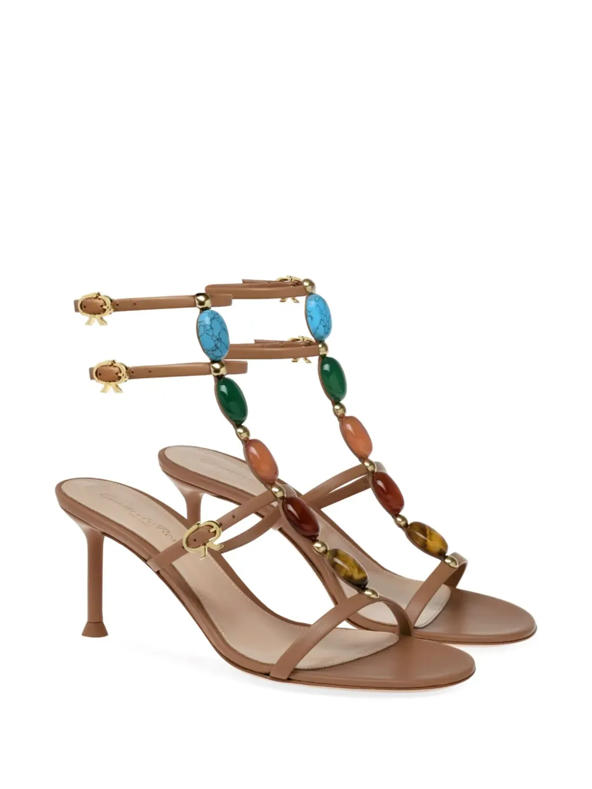Gianvito Rossi Shanti 70 サンダル - ブラウン - 画像2