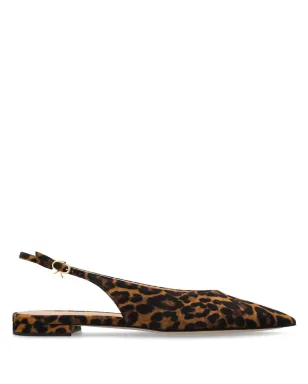Gianvito Rossi レオパード柄 ポインテッドサンダル ブラウン - サムネイル1