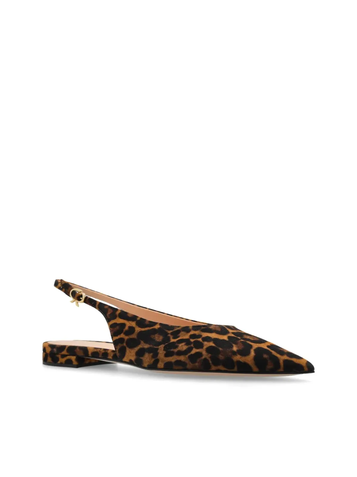 Gianvito Rossi レオパード柄 ポインテッドサンダル ブラウン - 画像4