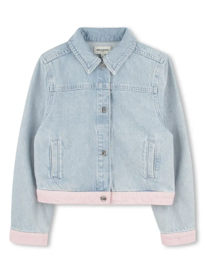 SONIA RYKIEL ENFANT SONIA RYKIEL ENFANT クリスタル装飾デニムジャケット（ブルー）の商品画像