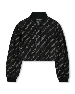 Karl Lagerfeld Kids ロゴジャカードデニムジャケット - サムネイル1