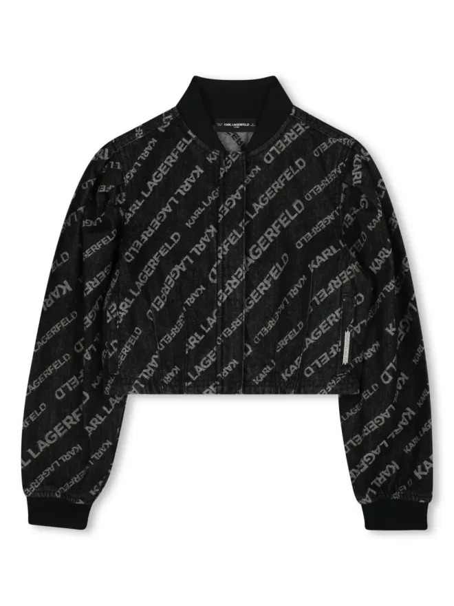 Karl Lagerfeld Kids Karl Lagerfeld Kids ロゴジャカードデニムジャケットの商品画像