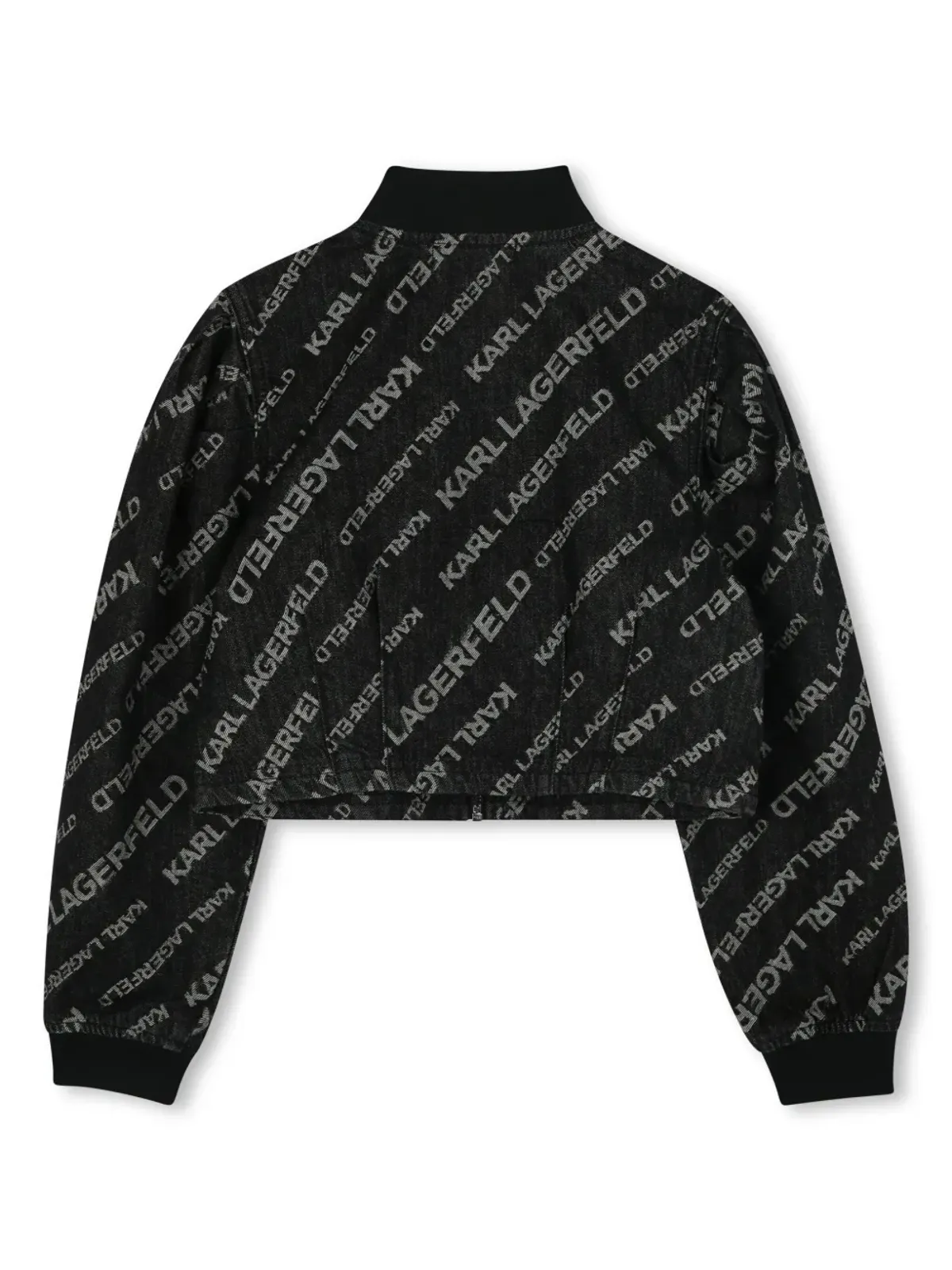 Karl Lagerfeld Kids ロゴジャカードデニムジャケット - 画像2