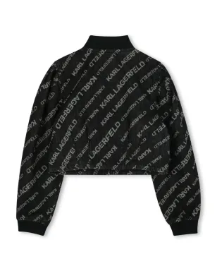 Karl Lagerfeld Kids ロゴジャカードデニムジャケット - サムネイル2