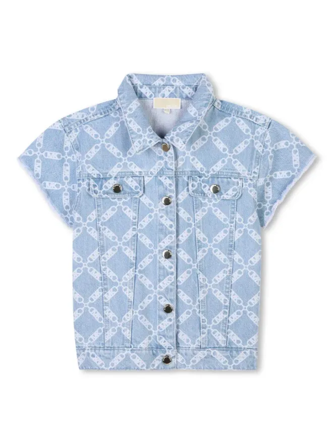 Michael Kors Kids Michael Kors Kids モノグラム柄デニムジャケットの商品画像