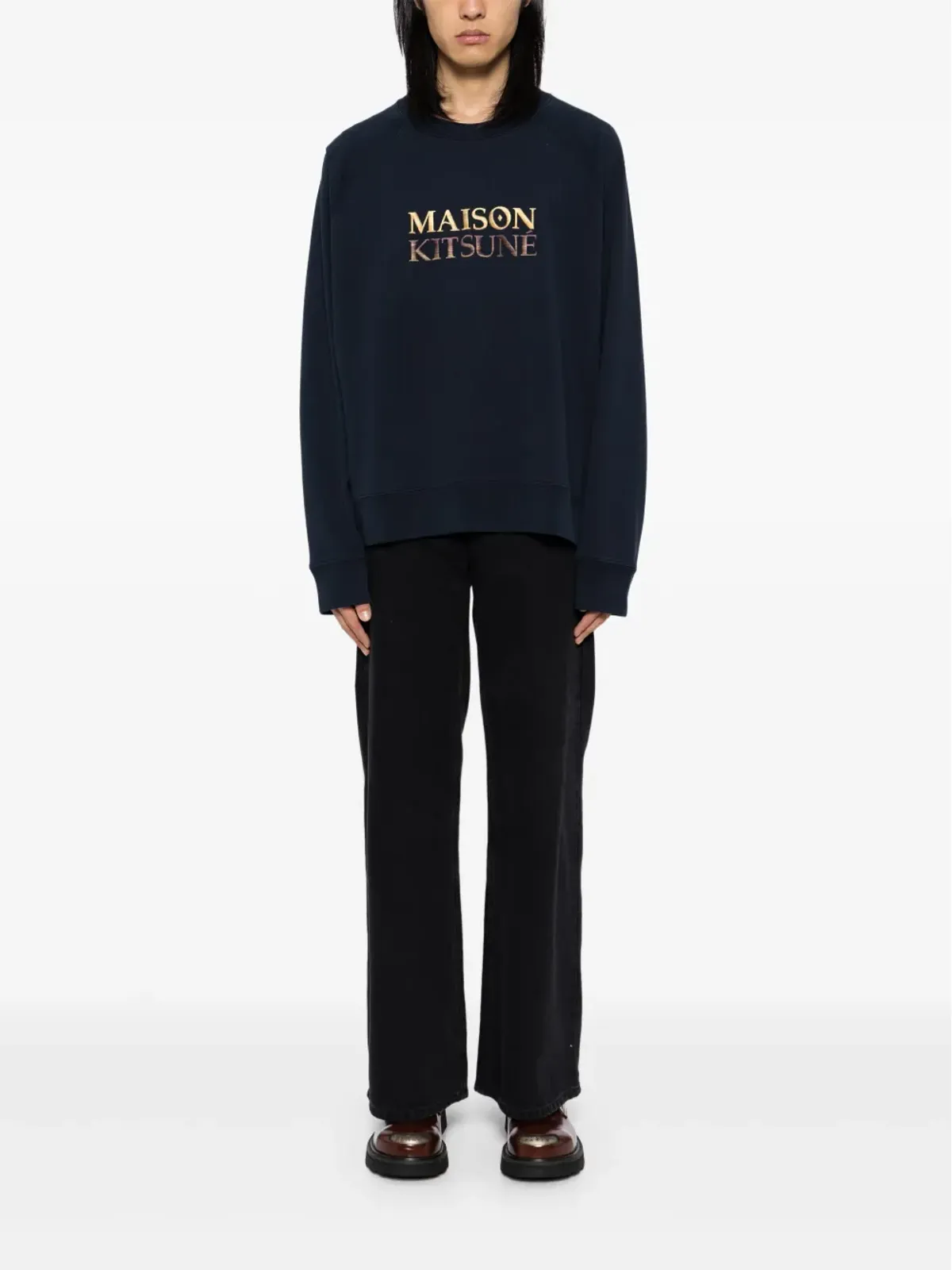 Maison Kitsuné 刺繍ロゴセーター - 画像2