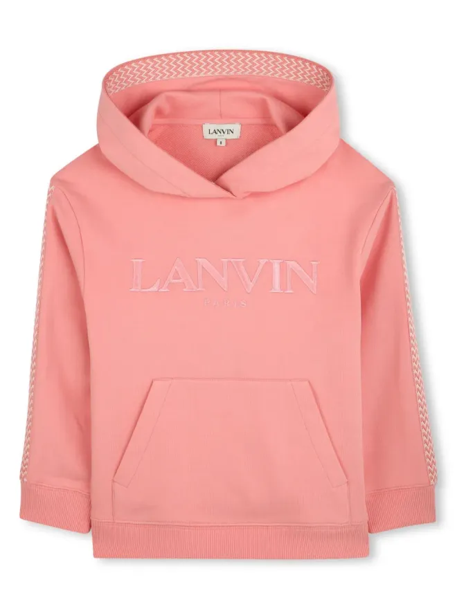 Lanvin Enfant Lanvin Enfant ロゴ刺繍フーディ - ピンクの商品画像
