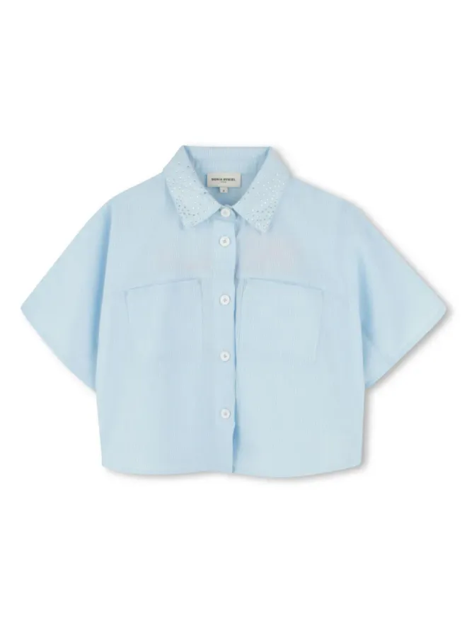 SONIA RYKIEL ENFANT SONIA RYKIEL ENFANT ロゴ刺繍入り半袖シャツの商品画像