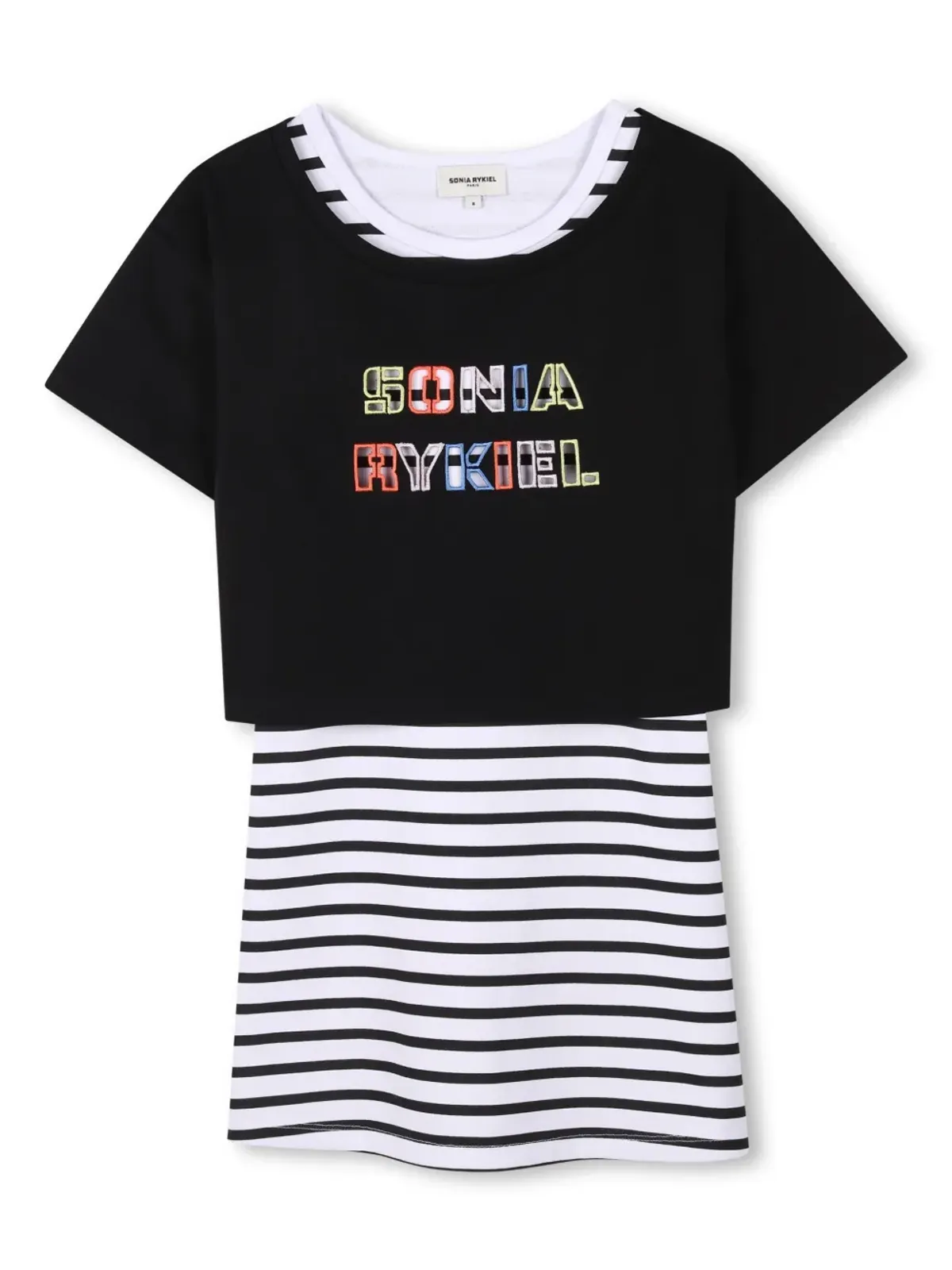 SONIA RYKIEL ENFANT ストライプ柄ミニドレス - 画像1