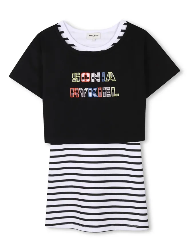 SONIA RYKIEL ENFANT SONIA RYKIEL ENFANT ストライプ柄ミニドレスの商品画像