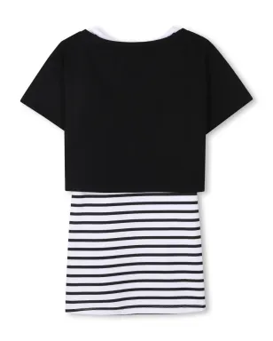 SONIA RYKIEL ENFANT ストライプ柄ミニドレス - サムネイル2