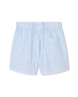 Lanvin Enfant ストライプ柄コットンシャツとショーツのセット - Blue - サムネイル5