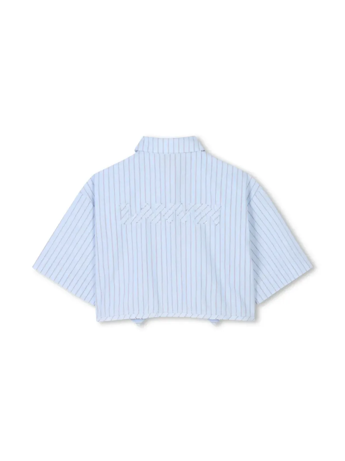 Lanvin Enfant ストライプ柄コットンシャツとショーツのセット - Blue - 画像4