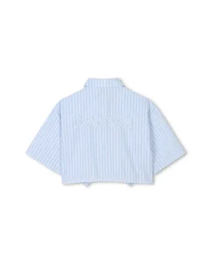 Lanvin Enfant ストライプ柄コットンシャツとショーツのセット - Blue - サムネイル4
