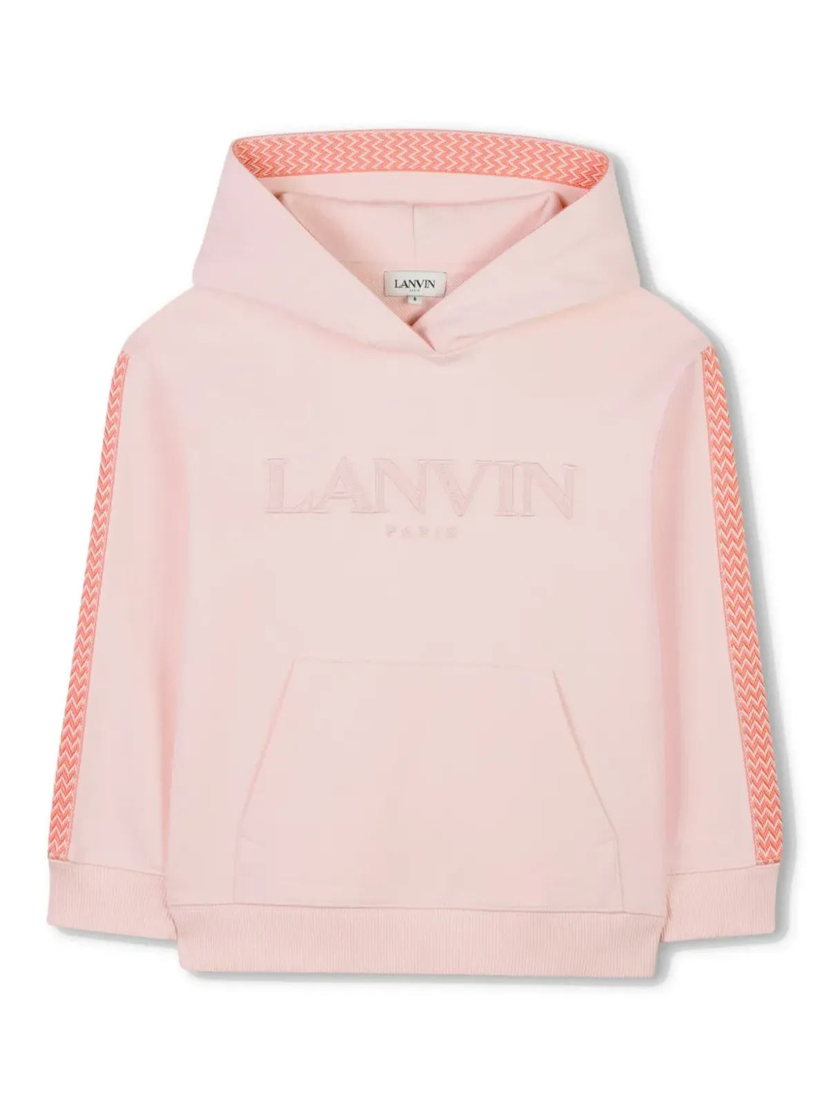 Lanvin Enfant ロゴアップリケ付きフードパーカー - 画像1