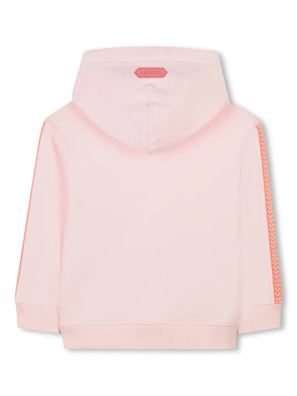 Lanvin Enfant ロゴアップリケ付きフードパーカー - 画像2