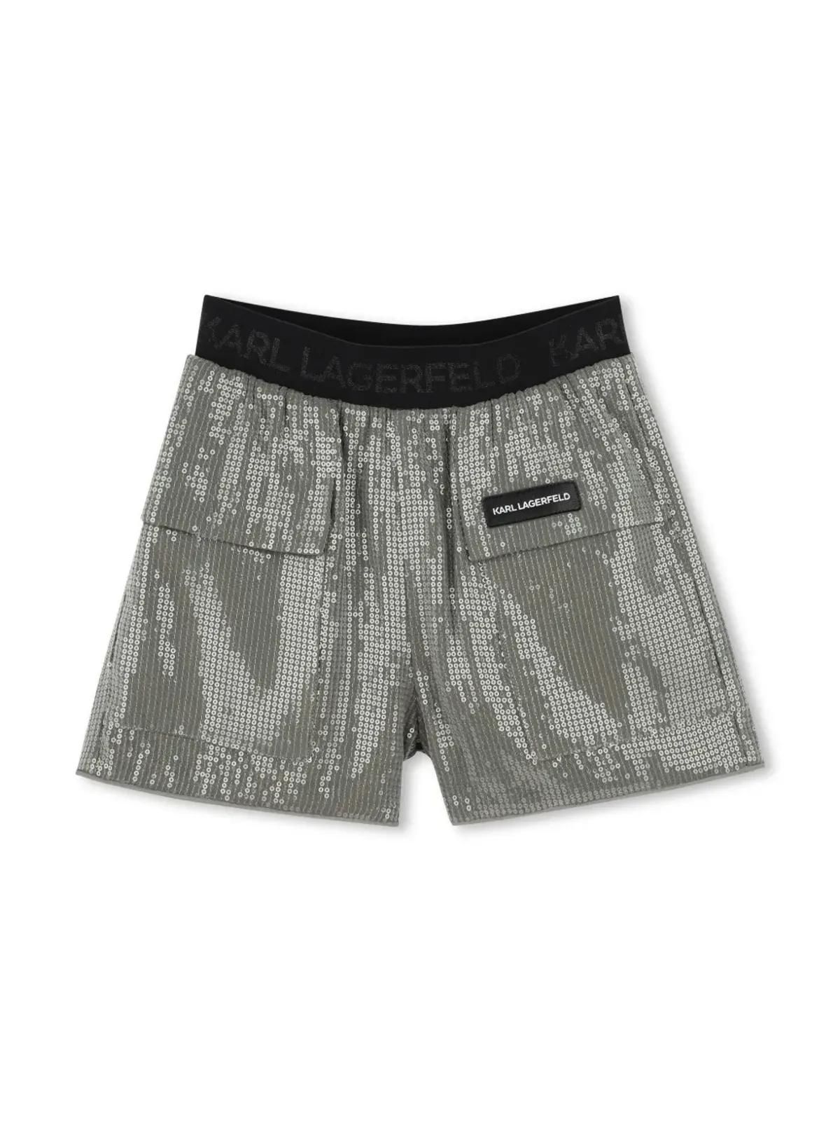 Karl Lagerfeld Kids スパンコール装飾ショーツ グリーン - 画像1