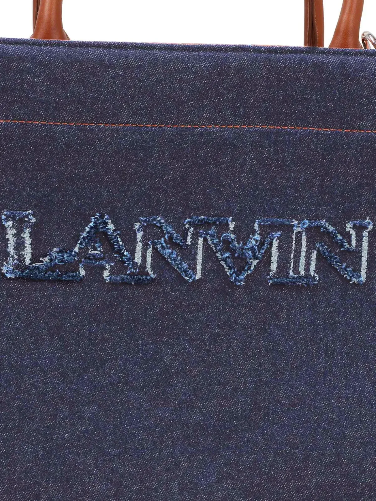 Lanvin Enfant logo-embroidered shoulder bag - Blue - 画像5