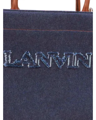 Lanvin Enfant logo-embroidered shoulder bag - Blue - サムネイル5