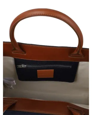 Lanvin Enfant logo-embroidered shoulder bag - Blue - サムネイル4