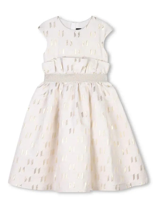 Karl Lagerfeld Kids Karl Lagerfeld Kids embroidered dress - Neutralsの商品画像
