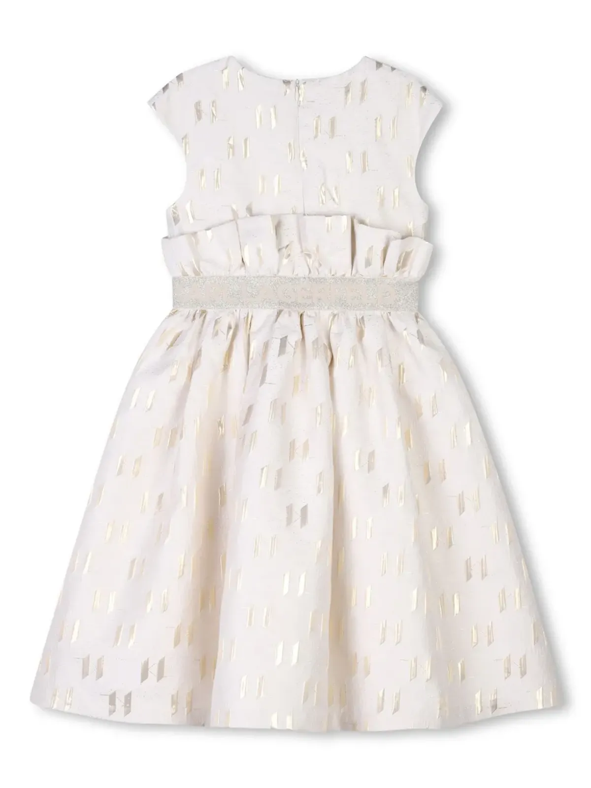 Karl Lagerfeld Kids embroidered dress - Neutrals - 画像2