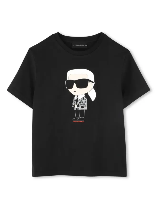 Karl Lagerfeld Kids Karl Lagerfeld Kids Ikonik Karl T-shirt - Blackの商品画像