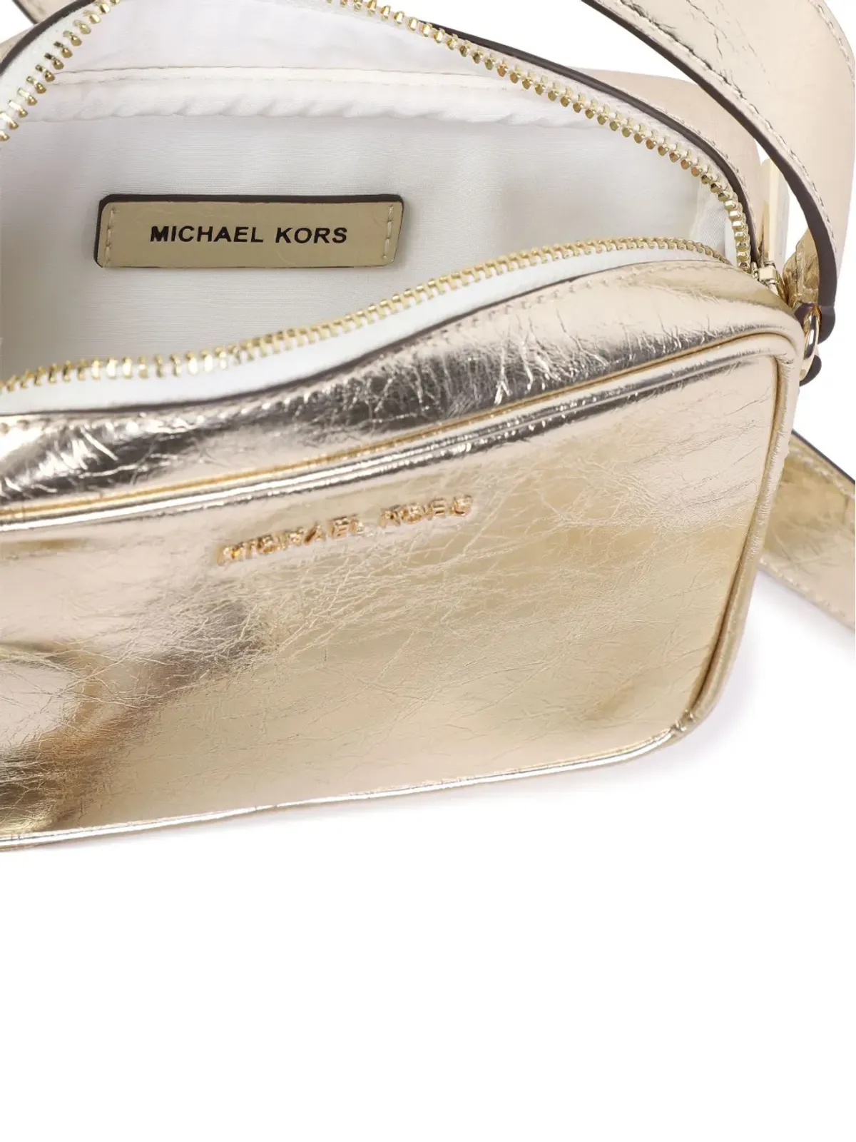 Michael Kors Kids メタリック仕上げショルダーバッグ（ゴールド） - 画像3