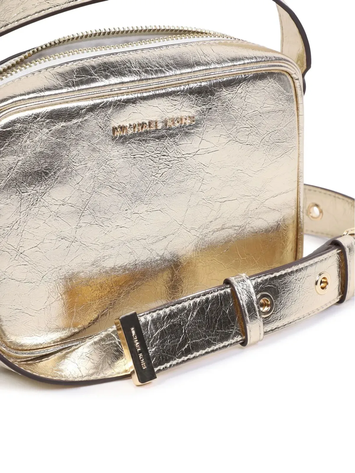 Michael Kors Kids メタリック仕上げショルダーバッグ（ゴールド） - 画像4