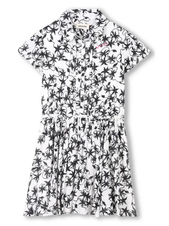 Zadig & Voltaire Kids Zadig & Voltaire Kids 葉柄プリントシャツドレスの商品画像