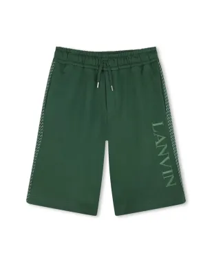 Lanvin Enfant ウエストゴム入り ロゴ刺繍ショートパンツ - サムネイル1