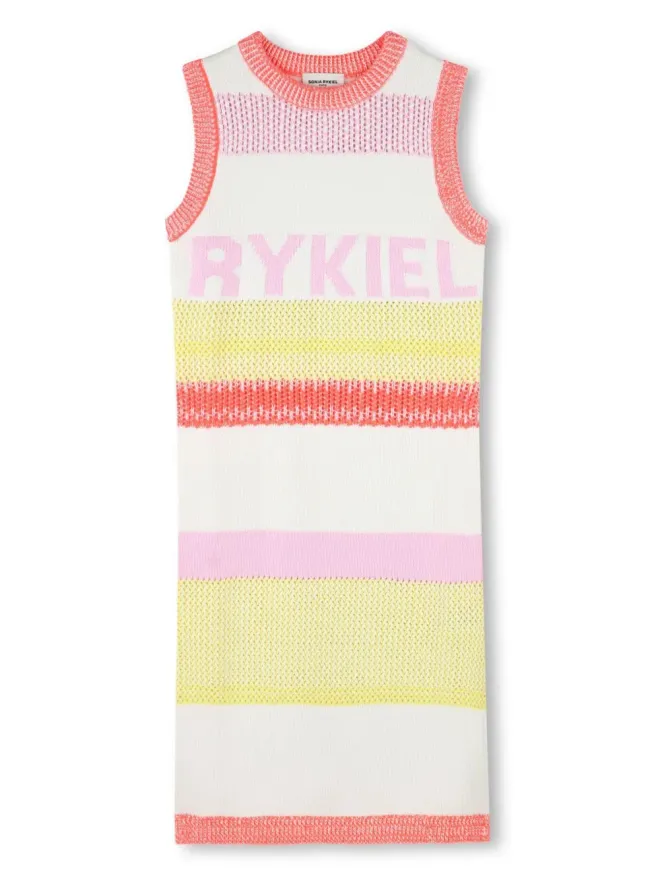 SONIA RYKIEL ENFANT SONIA RYKIEL ENFANT ロゴ刺繍ミディドレスの商品画像