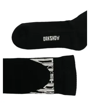 Rick Owens DRKSHDW ロゴ入りインターシャソックス - サムネイル2