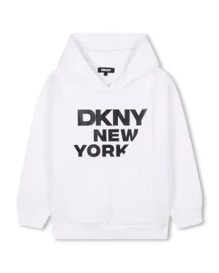 Dkny Kids logo-print hoodie - White - サムネイル1
