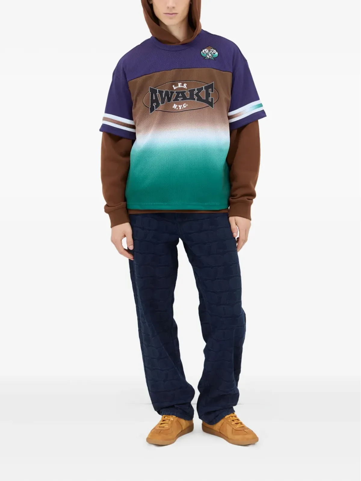 Awake NY LESフットボールTシャツ - 画像2
