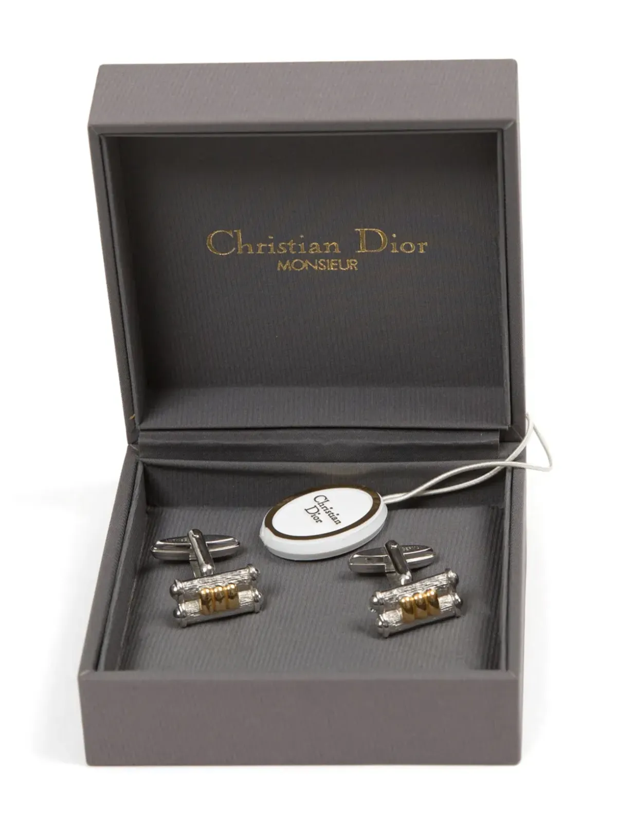Christian Dior ビンテージ 2000年 リング装飾カフリンクス - シルバー - 画像5