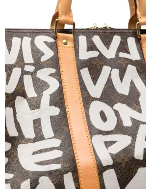 Louis Vuitton ビンテージ 2001 Stephen Sprouse Graffiti Keepall 50 バッグ - ブラウン - サムネイル3